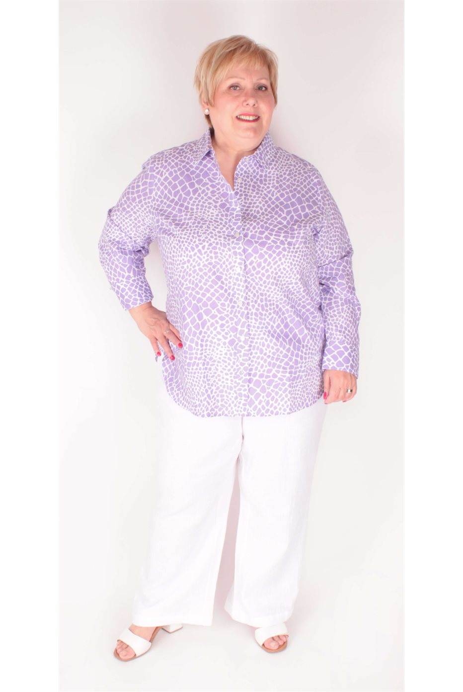 Chemise Meghan à manches longues Améthyste